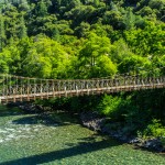 A view of the Old Iowa Hill Bridge and Mineral Bar Campground