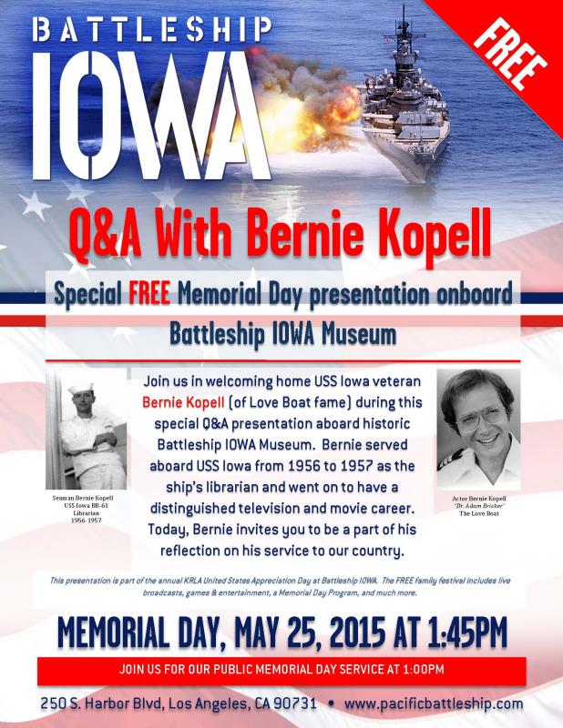 Photo of Celebrate Memorial Day aboard the Battleship Iowa