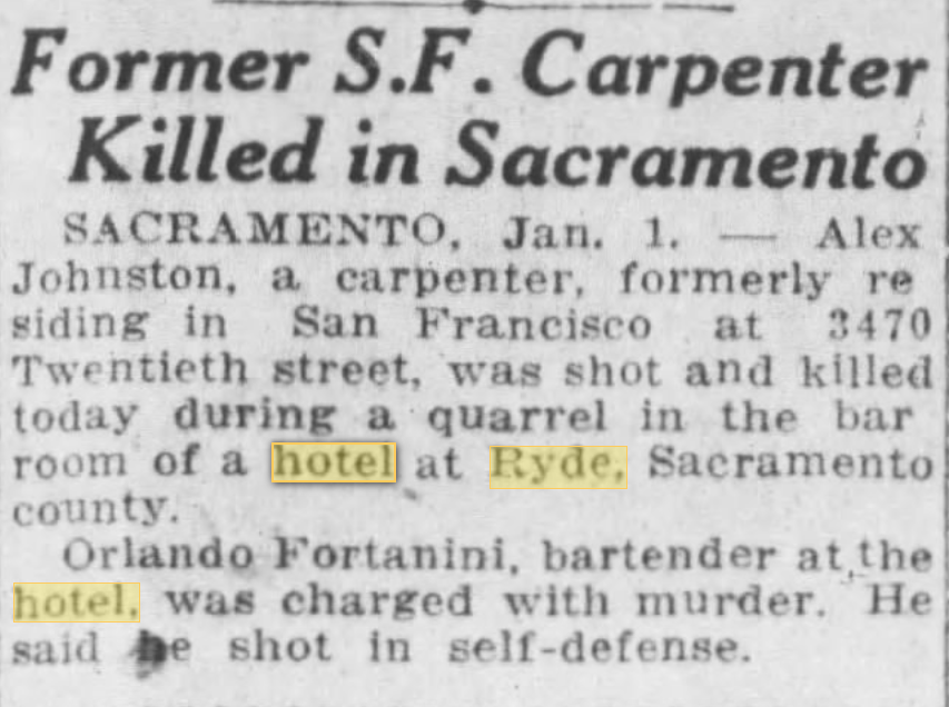 johnston killed oacland tribune jan 1 1920