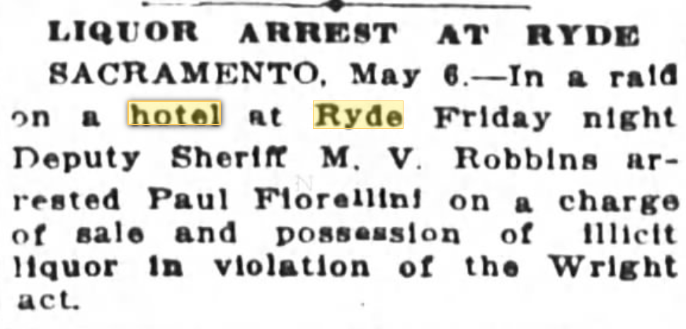 liquor arrest ryde may 7 1923 SF chronicle