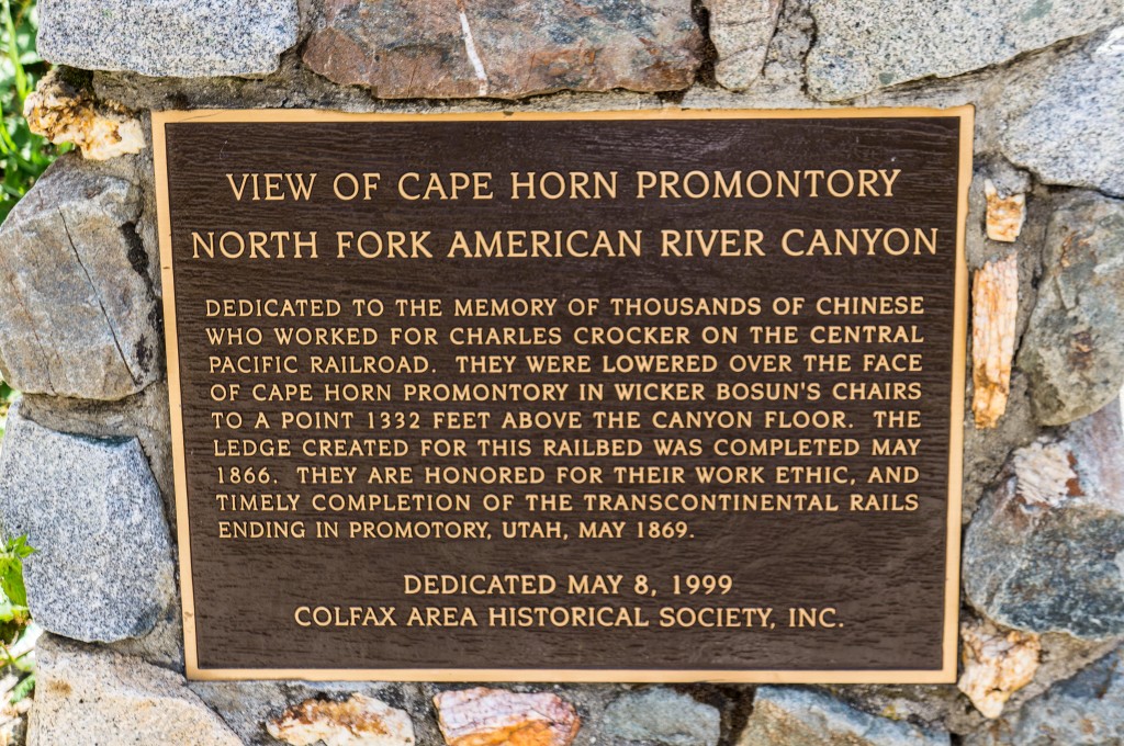 Historical marker outside of Colfax