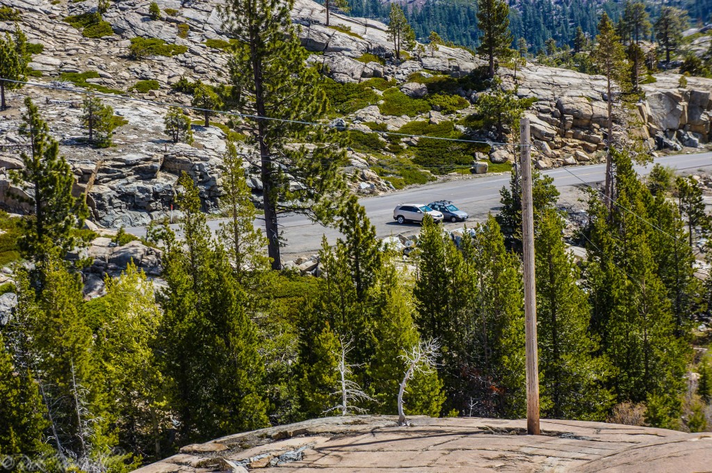 A view of the parking area from up near China Wall