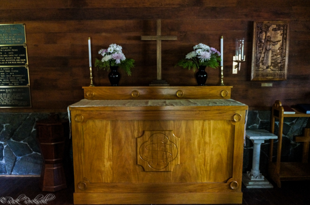 St. Francis of the Mountains chapel interior cross