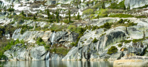 waterfall at Upper Angora Lake
