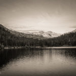 View of Fallen Leaf Lake towards the mountain peak